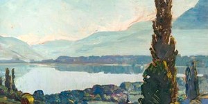 Tableau du lac du Bourget de l'artiste peintre Joseph Communal